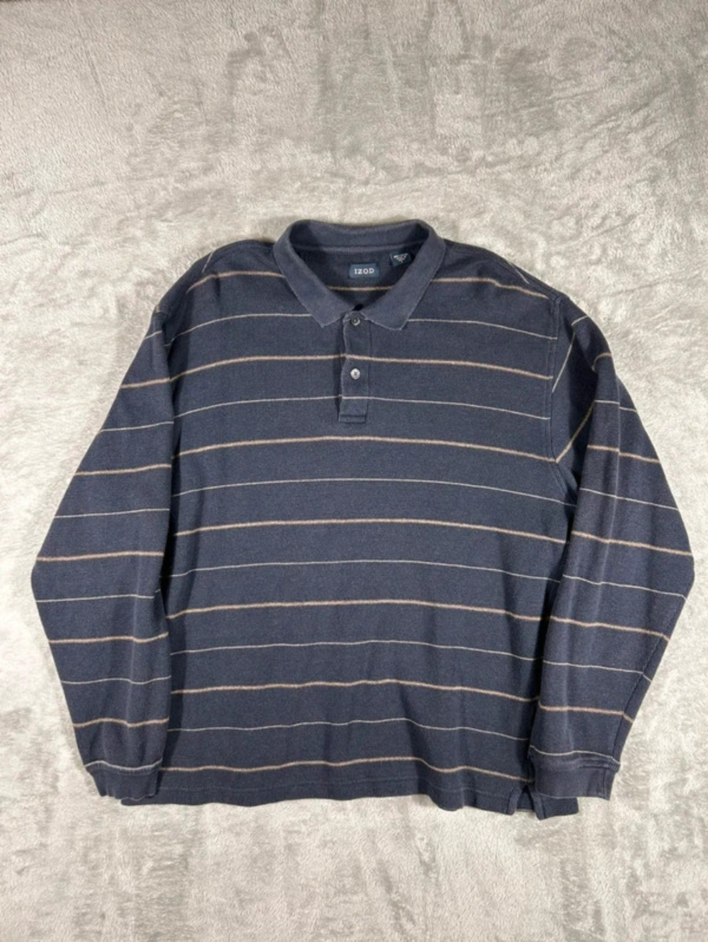 izod striped rugby polo size l